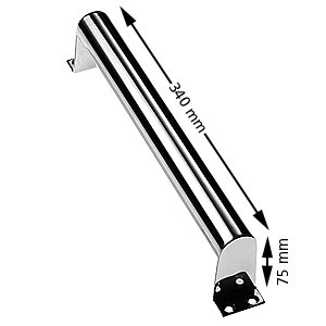 Bygelhandtag, rostfri, långt