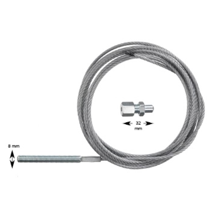 Synkroninseringsvajer Universal, Wittur/Selcom,  L=4000mm.