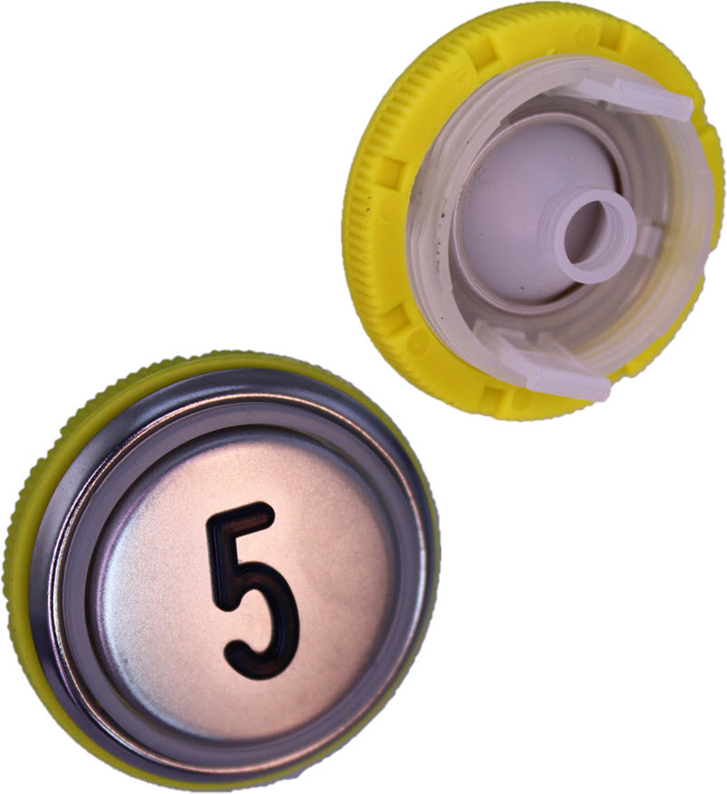 Knapptrycke BF/BL, DMG, rostfri, ''5''